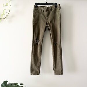 Gap Black Moss Green Easy Leggings Stretch Denim Skinny Ankle Jeans‎ Size 28R